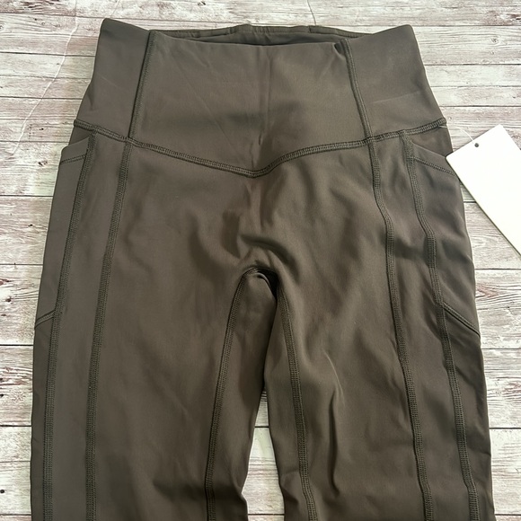 Lululemon All The Right Places Crop II *23" Dark Olive High Rise Leggings - Picture 5 of 10
